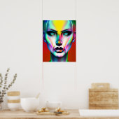 そしてクール不気味なカラフル両性ロボット ポスター (キッチン)