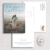 そしてスクリプトフルフォトエレガントセーブザデートカード セーブザデート