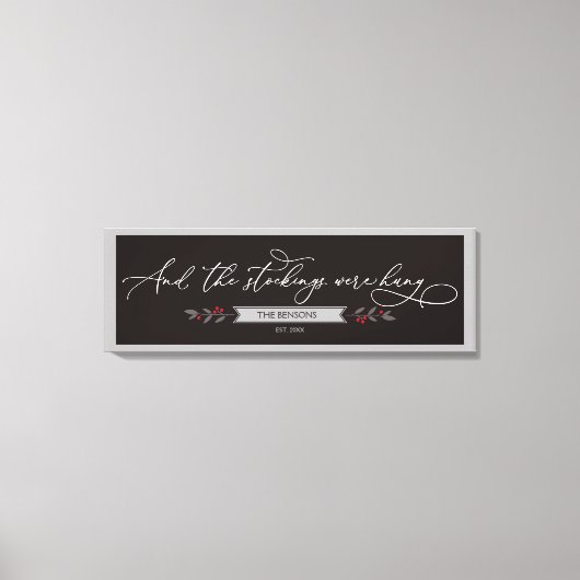 そしてストッキングつるは- Large Christmas SVG キャンバスプリント (正面)