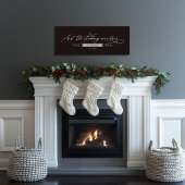 そしてストッキングはクリスマスつるでパーソナライズされたあった キャンバスプリント