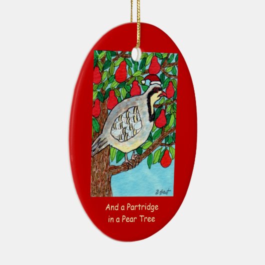 そしてナシ木のヤマウズラ セラミックオーナメント (右)