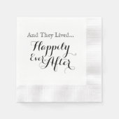 そしてナプキンの後ずっと幸せに暮らしていた 縁ありカクテルナプキン (正面)