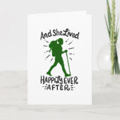 そしてハイキングをしてからずっと幸せに暮らしました カード (正面)
