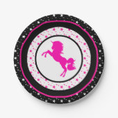 そしてピンクのユニコーン、余りに! ペーパープレート (正面)