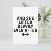 そしてフィットネスの後ずっと彼女は激しく持ち上げおもしろいた サンキューカード (スタンド正面)