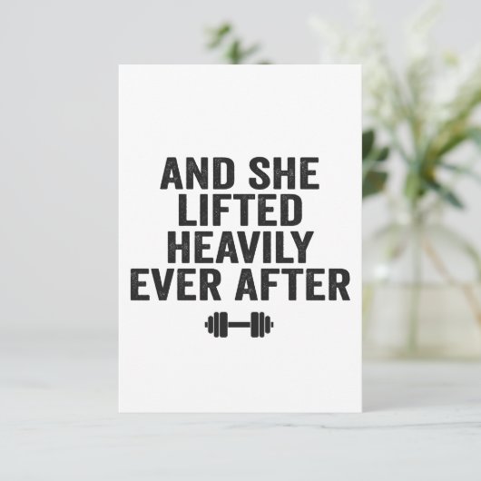 そしてフィットネスの後ずっと彼女は激しく持ち上げおもしろいた サンキューカード (スタンド正面)