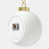 そしてフェラ不気味ル面白いハロウィーンラクーン セラミックボールオーナメント (右)