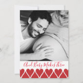 そしてベビーが3枚の写真妊娠の発表をする 案内状 (正面)