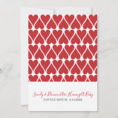 そしてベビーが3枚の写真妊娠の発表をする 案内状 (裏面)