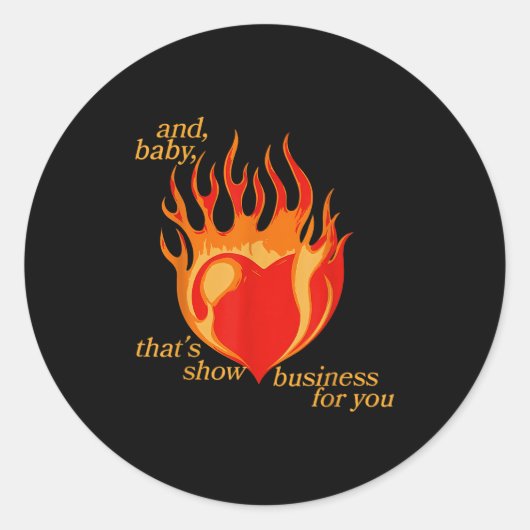 そしてベビーはビジネスを示す ラウンドシール (正面)