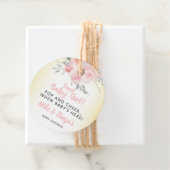 そしてポップ・アートの応援甘い赤ちゃん女の子の赤ちゃんシャワーラベル。 フェイバータグ (インサイチュ)