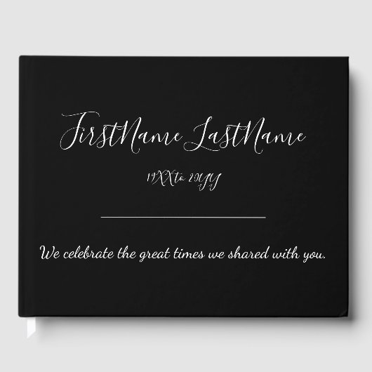 そしてミニマル悲しいメモリアルのゲストブック ゲストブック (正面)