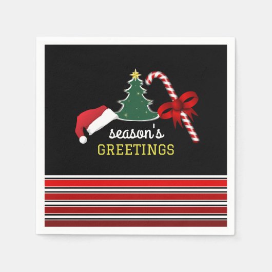 そしてメリークリスマスは明るく スタンダードカクテルナプキン (正面)