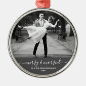 そしてメリータイムレスで新しミニマルいニーズ メタルオーナメント (正面)