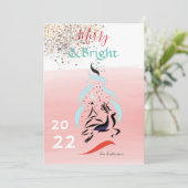 そしてメリートナカイと木のクリスマス カード (スタンド正面)