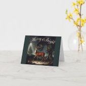 そしてメリートナカイのクリスマス カード (黄色い花)