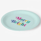 そしてメリーブライトカラフル・クリスマス・ホリデー・パーティー ペーパープレート (アングル)