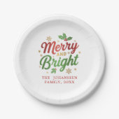 そしてメリーブライトモダン・クリスマス・ホリデー・パーティー ペーパープレート (正面)