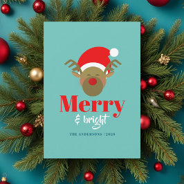 そしてメリーブライト・トナカイの顔・クリスマス シーズンカード