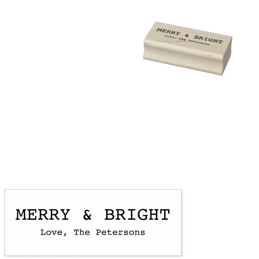 そしてメリーブライト・ネーム・クモダンリスマスデザイン ラバースタンプ (押印)