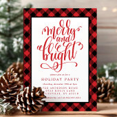 そしてメリーブライト・バッファロー・プレイド・クリスマス・ホリデーP 招待状