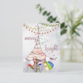 そしてメリーブライト・フェアリー・クリスマス・ツリー・ホリデー シーズンポストカード (スタンド正面)