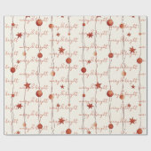 そしてメリーブライト・ミニマルつるリストのオーナメント ラッピングペーパー (フラット)