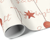 そしてメリーブライト・ミニマルつるリストのオーナメント ラッピングペーパー (ロールコーナー)