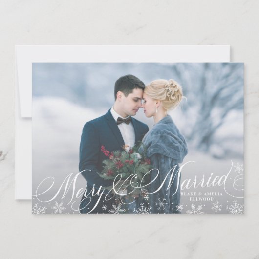 そしてメリー初結婚したの新婚クリスマス シーズンカード (正面)