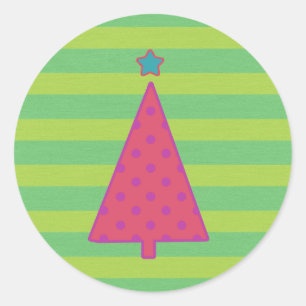 そしてメリー封筒のクリスマスの明るいシール ラウンドシール