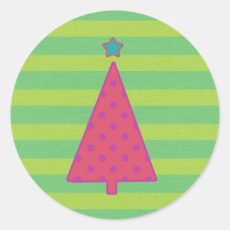 そしてメリー封筒のクリスマスの明るいシール ラウンドシール