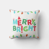 そしてメリー明るいお洒落クリスマス枕 クッション (正面)