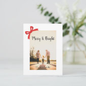 そしてメリー明るいのモダン聖降誕祭はミニマル清く シーズンポストカード (スタンド正面)