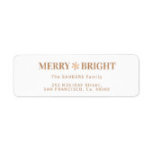 そしてメリー明るいエレガントクリスマス差出人住所 ラベル (正面)