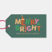 そしてメリー明るいクリカラフルスマス ギフトタグ (裏面横)