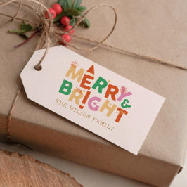 そしてメリー明るいクリカラフルスマス ギフトタグ