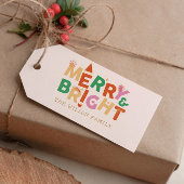そしてメリー明るいクリカラフルスマス ギフトタグ