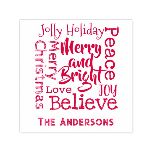 そしてメリー明るいクリスマスお気に入りののことわざ セルフインキングスタンプ (デザイン)