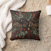 そしてメリー明るいクリスマスかわいらしフローラ クッション (ブランケット)