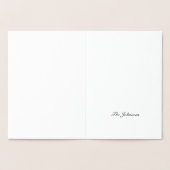 そしてメリー明るいクリスマスに手紙で書かれた黄金 箔カード (内部)