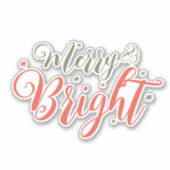 そしてメリー明るいクリスマスのステッカー シール (正面)