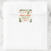 そしてメリー明るいクリスマスのステッカー スクエアシール (バッグ)