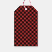 そしてメリー明るいクリスマスのスノーフレーク・バッファロー・プレイド ギフトタグ (裏面)