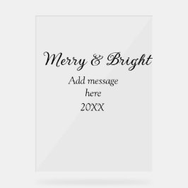 そしてメリー明るいクリスマスの休日にメッセージ年を追加 アクリルサイン