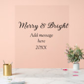 そしてメリー明るいクリスマスの休日にメッセージ年を追加 アクリルサイン (ウェディング)