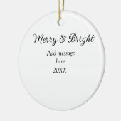 そしてメリー明るいクリスマスの休日にメッセージ年を追加 セラミックオーナメント (左)