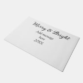 そしてメリー明るいクリスマスの休日にメッセージ年を追加 ドアマット (アングル)