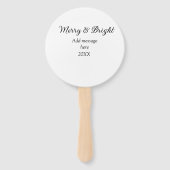 そしてメリー明るいクリスマスの休日にメッセージ年を追加 ハンドファン (裏面)