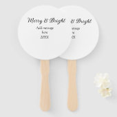 そしてメリー明るいクリスマスの休日にメッセージ年を追加 ハンドファン (正面&裏面)