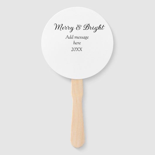 そしてメリー明るいクリスマスの休日にメッセージ年を追加 ハンドファン (正面)